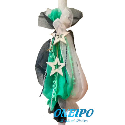 Χειροποίητη Λαμπάδα αστεράκια