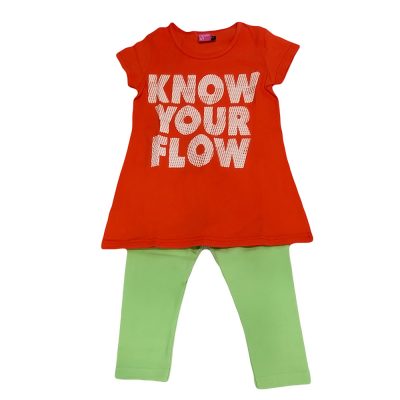 Μπλουζοφόρεμα know your flow πορτοκαλί