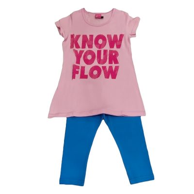 Μπλουζοφόρεμα know your flow ροζ