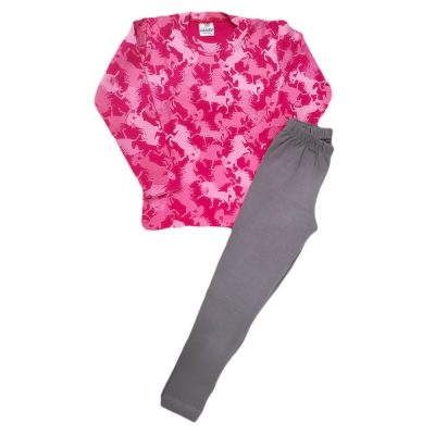 Σετ με κολάν μονόκεροι φουξ