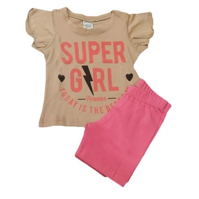 Σετ με σορτς super girl