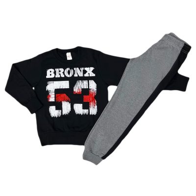 Φόρμα bronx μαύρο/γκρι