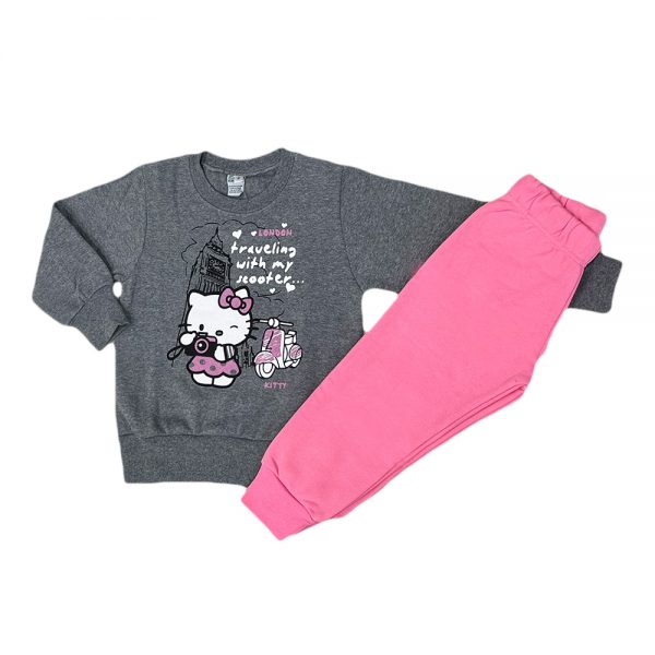 Φόρμα hello kitty γκρι/ροζ