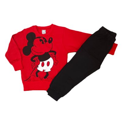 Φόρμα μίκυ κόκκινο/μαύρο