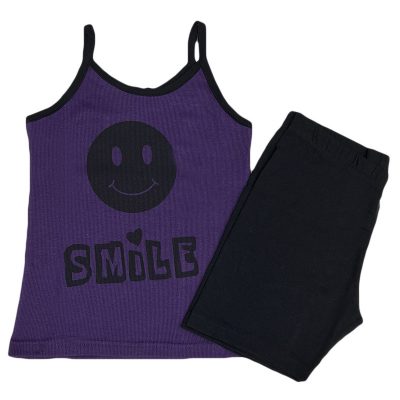 Σετ ριπ smile μωβ σκούρο