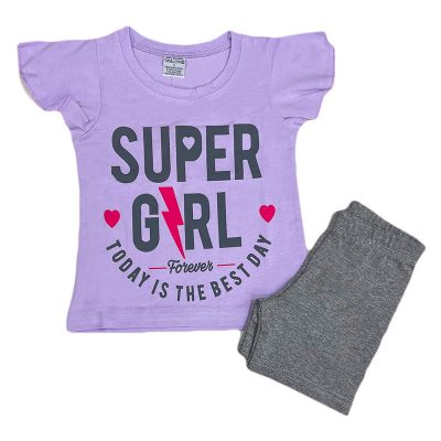 Σετ super girl λιλά