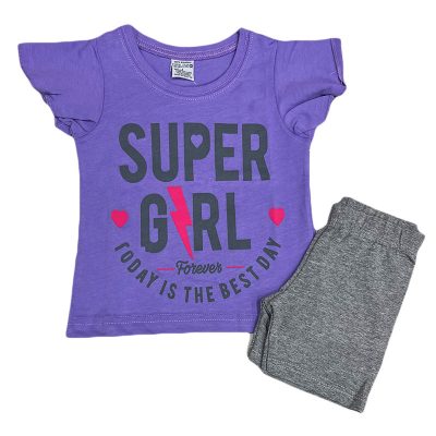 Σετ super girl μωβ