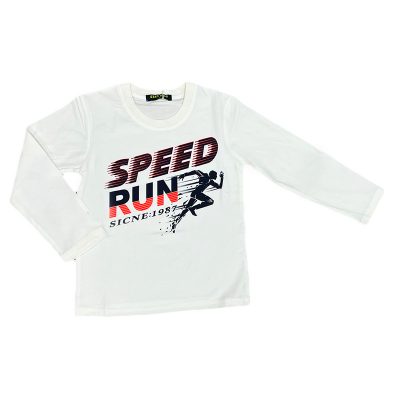 Μπλούζα speed run λευκή