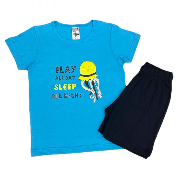 Πιτζαμάκι γαλάζιο sleep all day 