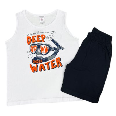 Σετ μακό deep water λευκό/μπλε