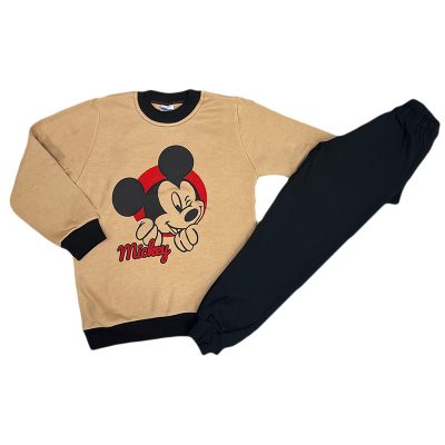 Φόρμα μίκυ μπεζ(κόκκινο)/μαύρο