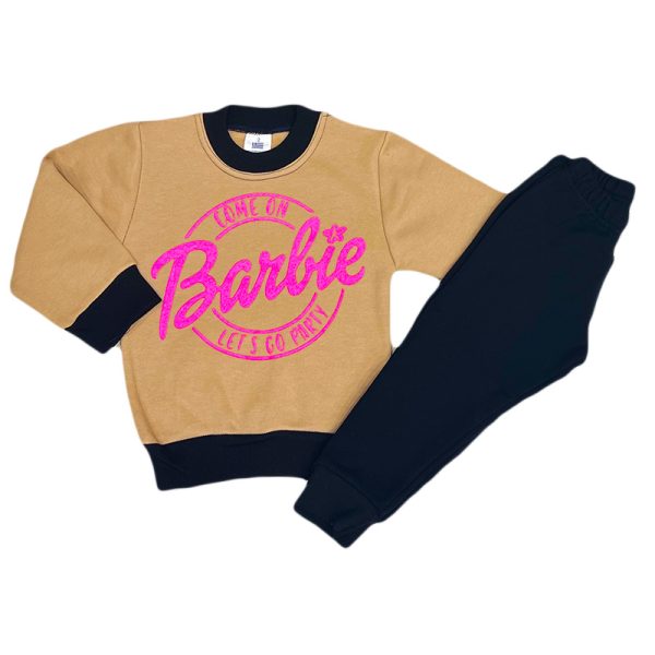 Σετ φόρμα barbie μπεζ/μαύρο