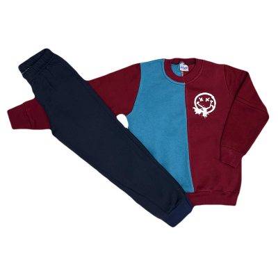 Σετ φόρμα χαμόγελο μπορντό/ραφ