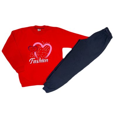 Σετ φόρμα fashion κόκκινο/μπλε