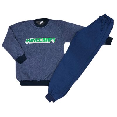 Φόρμα minecraft μπλε  αχνούδιαστη