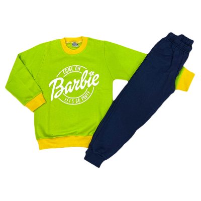 Σετ φόρμα barbie λαχανί/μπλε
