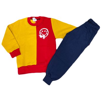 Σετ φόρμα χαμόγελο κίτρινο-κόκκινο/μπλε