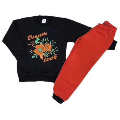 Σετ φόρμα λουλούδια μαύρο κεραμιδί