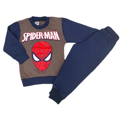Σετ φόρμα spiderman καφέ/μπλε