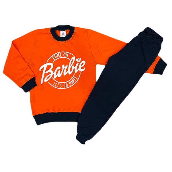 Σετ φόρμα barbie πορτοκαλί/μπλε