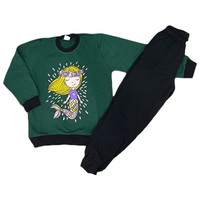 Σετ φόρμα γοργόνα πράσινο/μαύρο