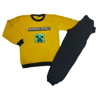 Σετ φόρμα minecraft μουσταρδί/μαύρο
