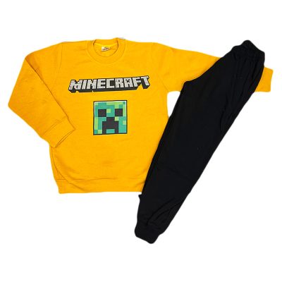 Σετ φόρμα minecraft μουσταρδί/μαύρο