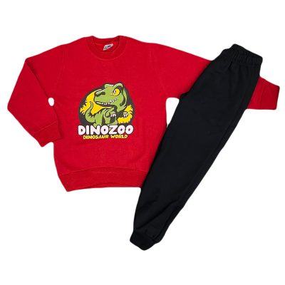 Σετ φόρμα δεινόσαυρος κόκκινο/μαύρο