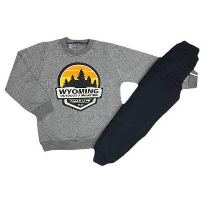 Σετ φόρμα wyoming γκρι/μαύρο