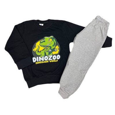 Σετ φόρμα δεινόσαυρος μαύρο/γκρι