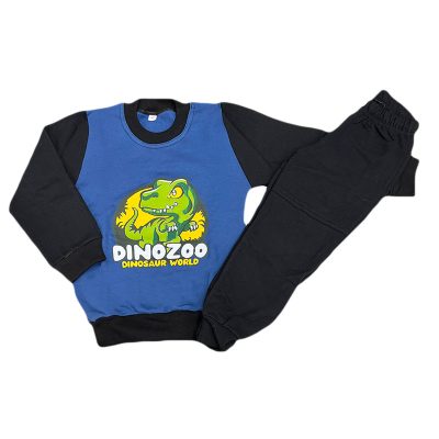 Σετ φόρμα δεινοσαυράκι μπλε/μαύρο