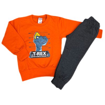 Σετ φόρμα δεινόσαυρος πορτοκαλί