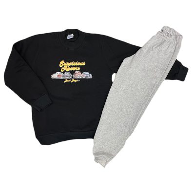 Σετ φόρμα αυτοκινητάκια μαύρο/γκρι 