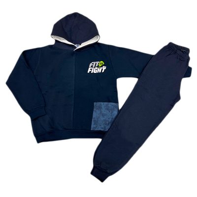 Σετ φόρμα με κουκούλα μπλε