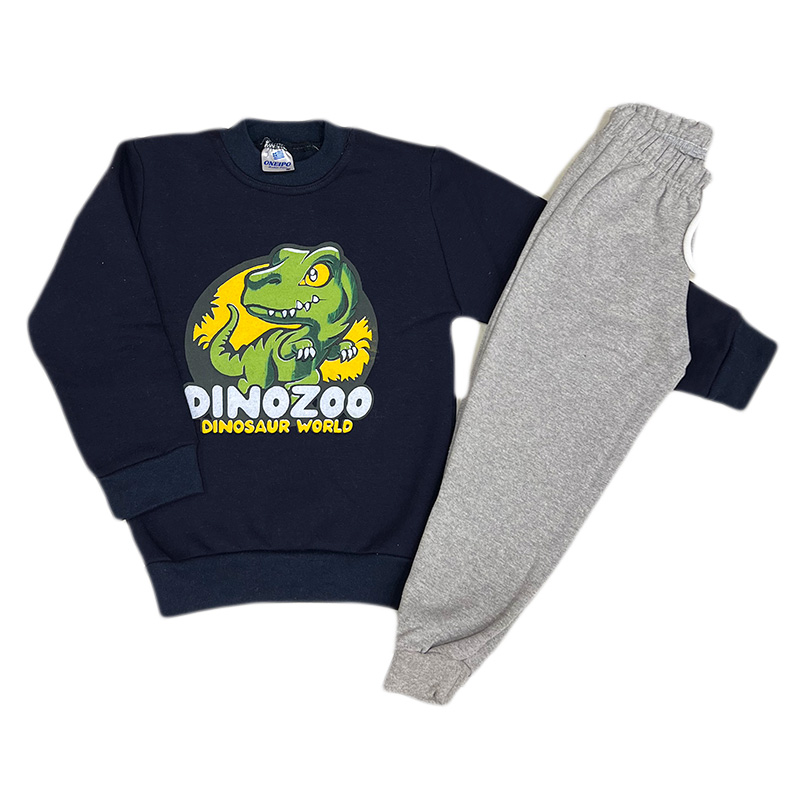 Σετ φόρμα δεινόσαυρος μπλε/γκρι