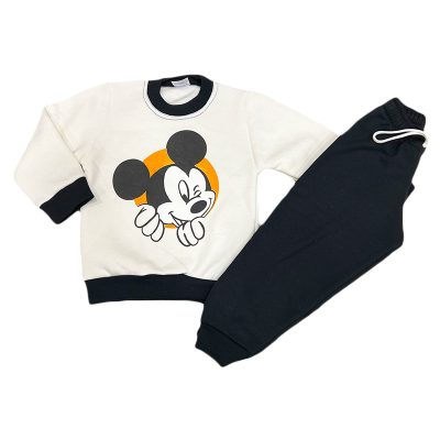 Φόρμα μίκυ λευκό(κίτρινο)/μαύρο