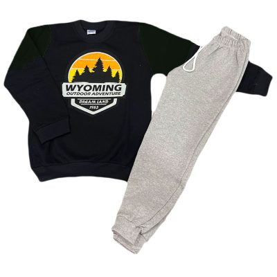 Σετ φόρμα wyoming μαύρο/γκρι ανοιχτό