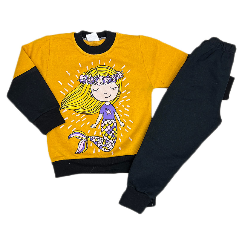 Φόρμα γοργόνα μουσταρδί/μαύρο