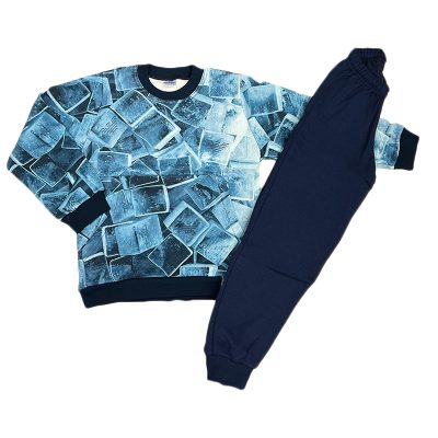 Σετ φόρμα μπλε με σχέδιο