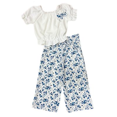 Σετ με παντελόνα λευκό/μπλε