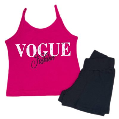 Σετ σορτς vogue φουξ/μαύρο