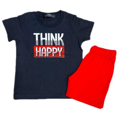 Σετ μακό happy μπλε/κόκκινο