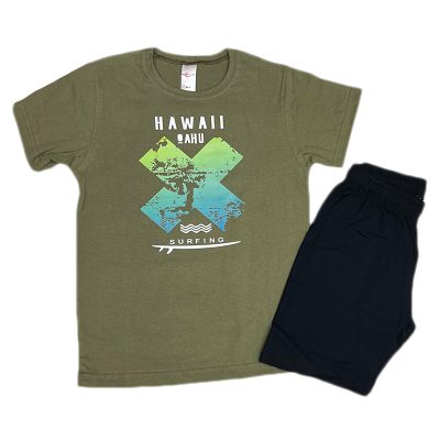 Σετ μακό hawaii χακί/μπλε
