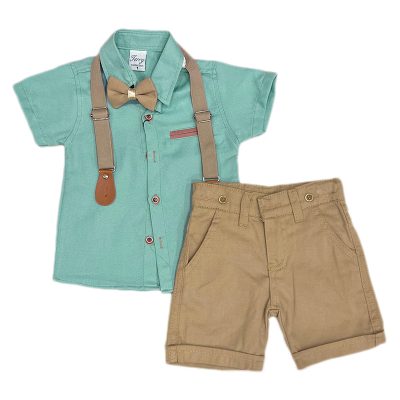 Σετ με τιράντες βεραμάν/μπεζ