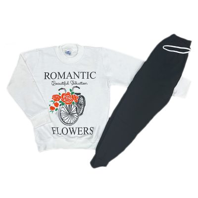 Φόρμα romantic λευκό/μαύρο