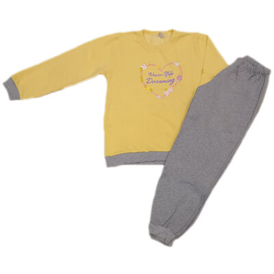 Φόρμα never stop dreaming κίτρινο/γκρι