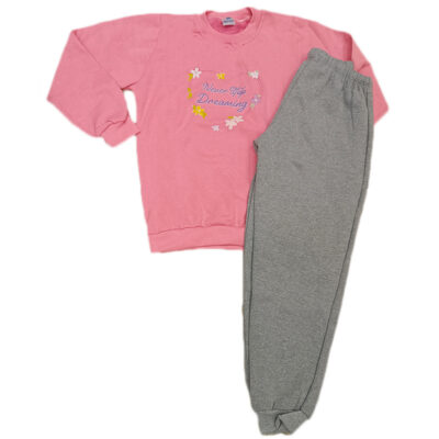 Φόρμα never stop dreaming ροζ/γκρι