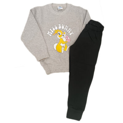 Φόρμα miss bunny γκρι/μαύρο