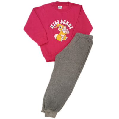 Φόρμα miss bunny φουξ/γκρι