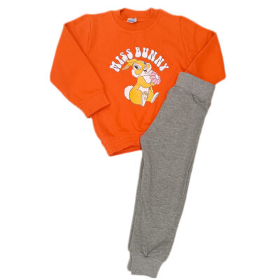Φόρμα miss bunny πορτοκαλί/γκρι